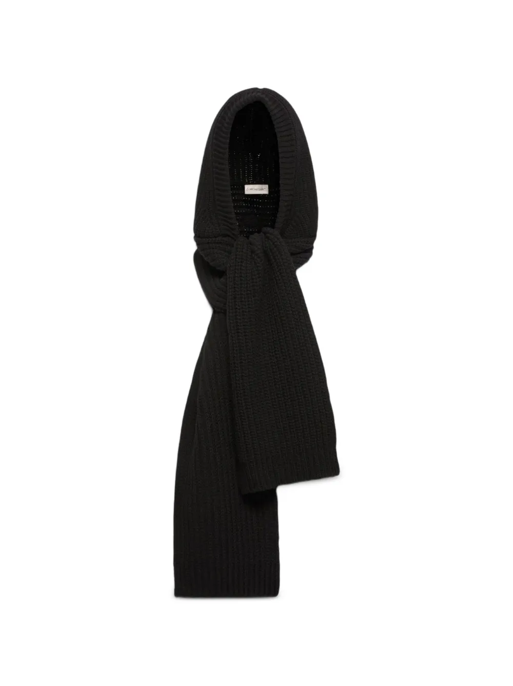 Moncler ribbed-knit hooded scarf · One Size