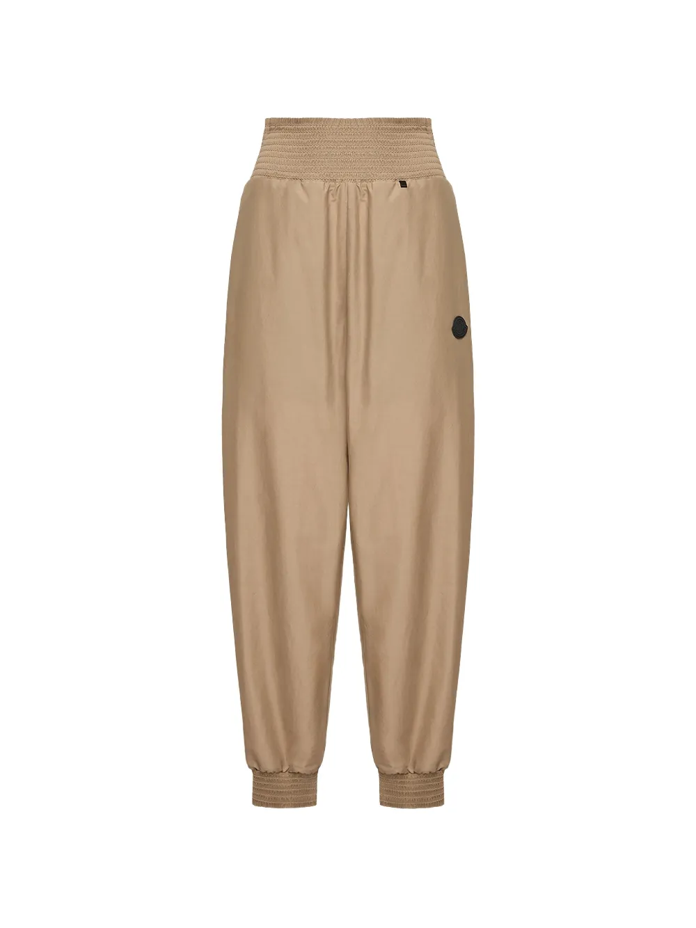 Moncler logo-patch smocked-waist track pants