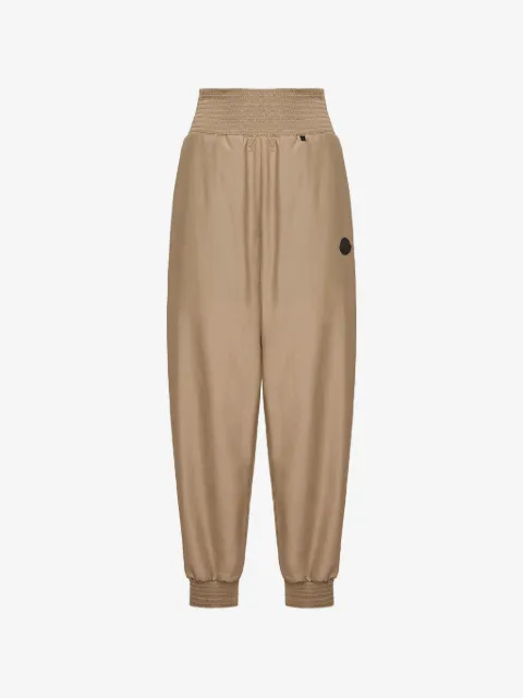 Moncler joggingbukser med smock-talje og logomærke