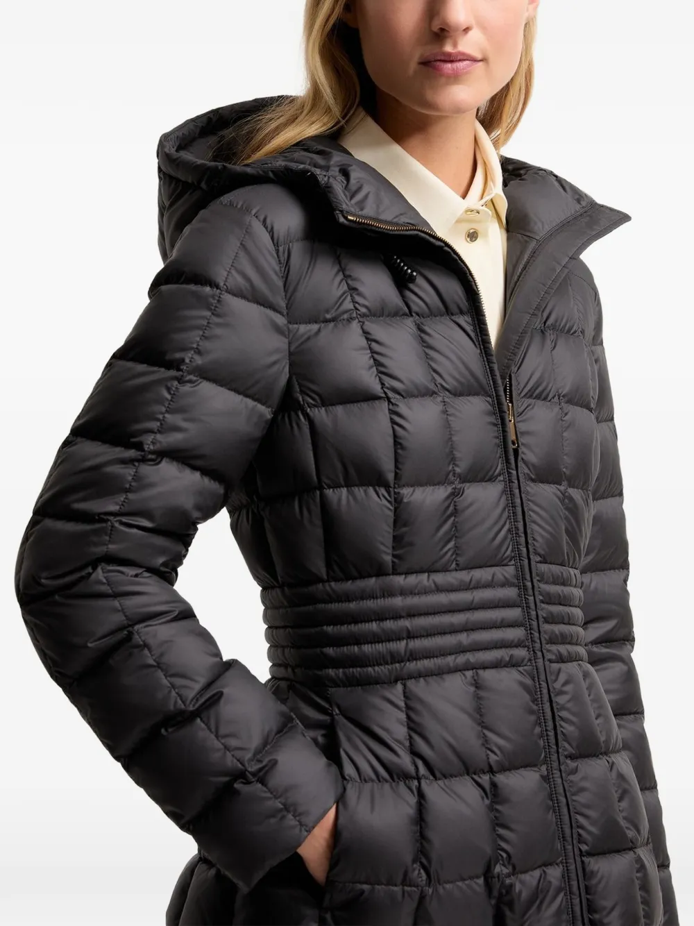 Moncler Engoulevent gewatteerd donsjack met capuchon Zwart