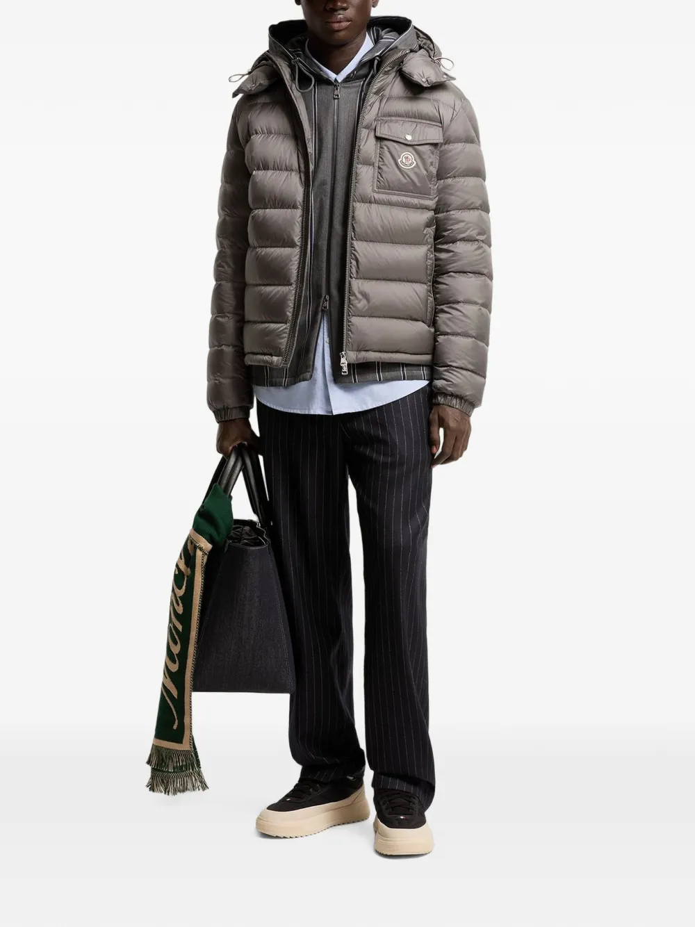 Moncler Verith donsjack met capuchon Grijs