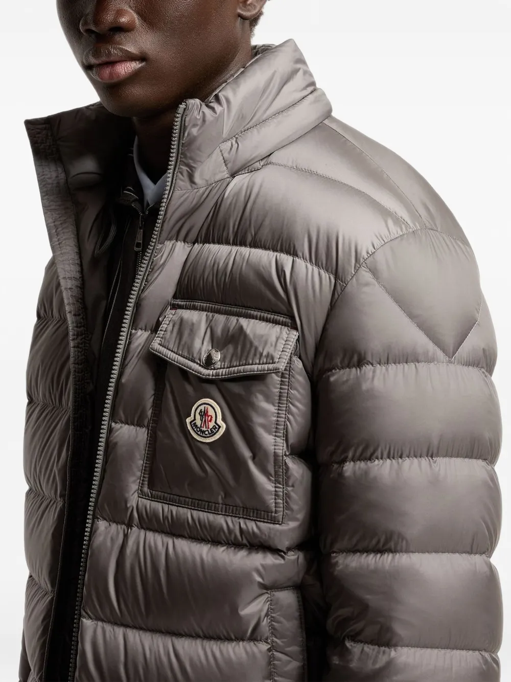 Moncler Verith donsjack met capuchon Grijs