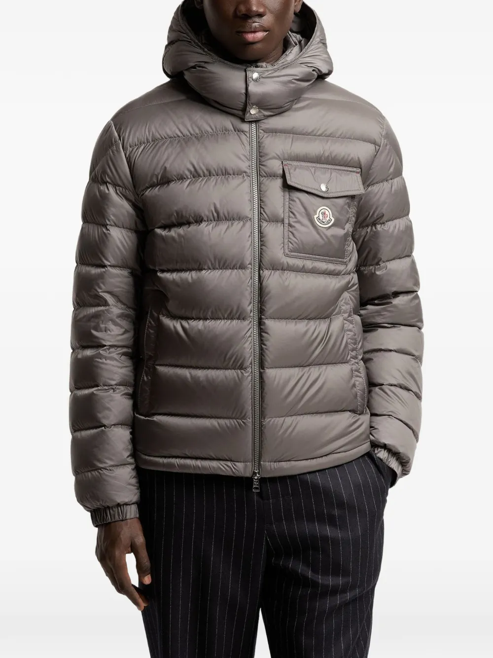 Moncler Verith donsjack met capuchon Grijs