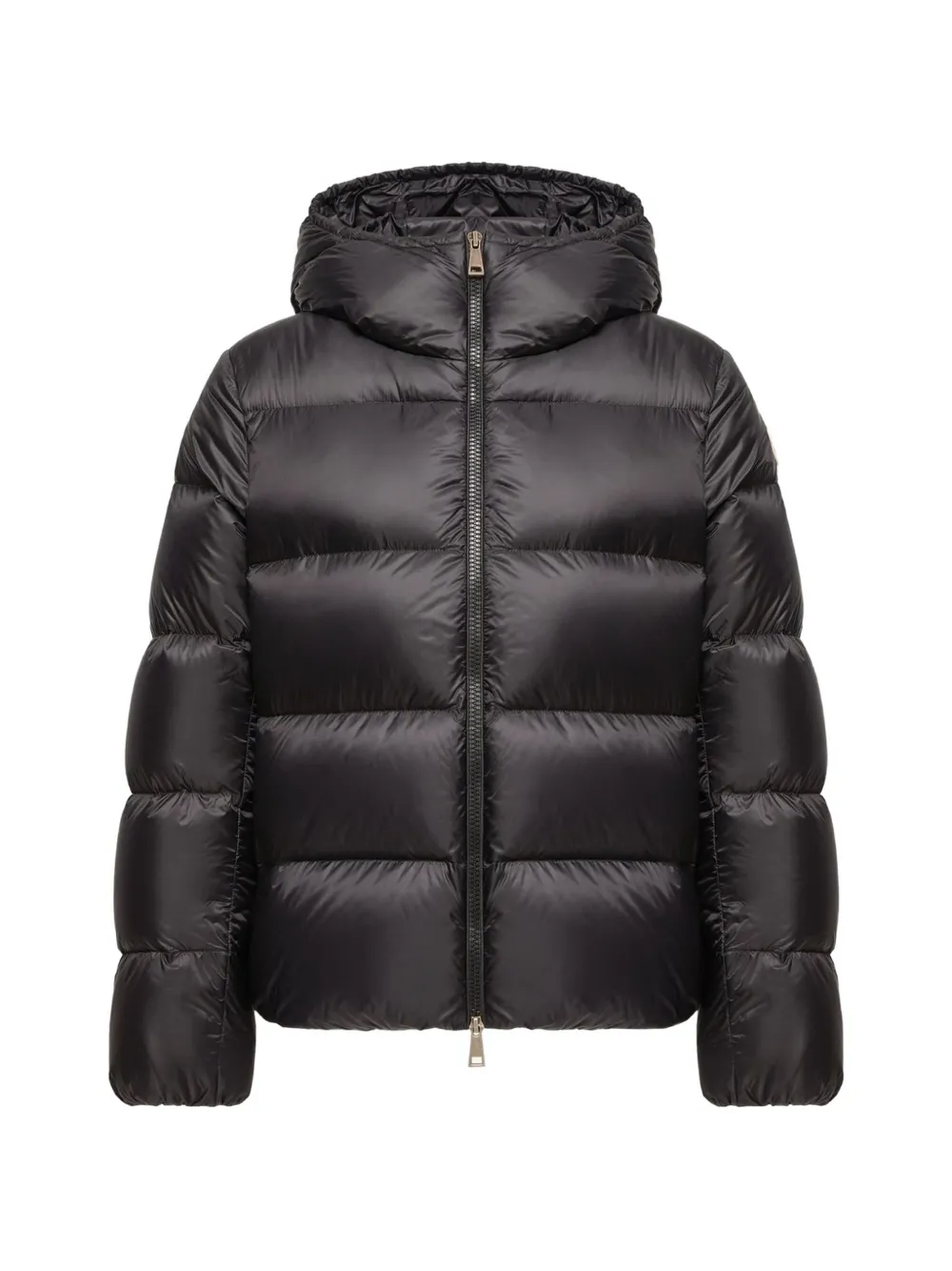 Moncler Gewatteerd donsjack met capuchon Zwart