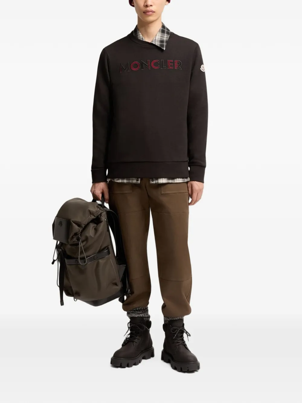 Moncler Trui met logopatch Zwart