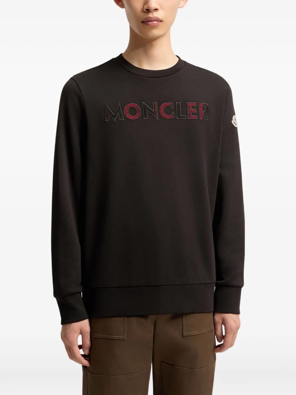 Moncler Trui met logopatch Zwart