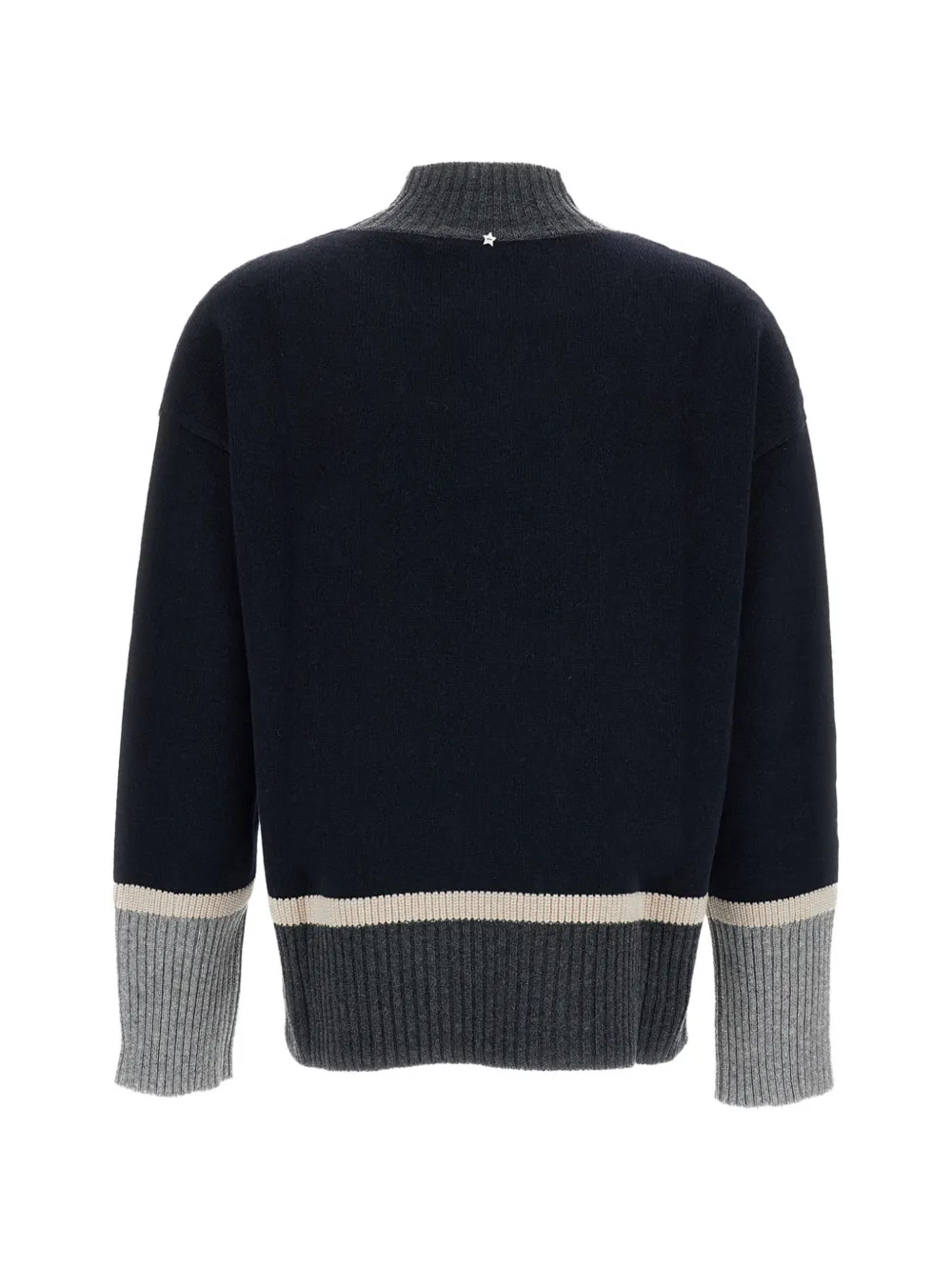 Lorena Antoniazzi Trui met colourblocking en geribbelde afwerking Blauw