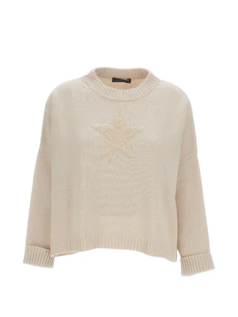Lorena Antoniazzi pull à motif étoile en intarsia