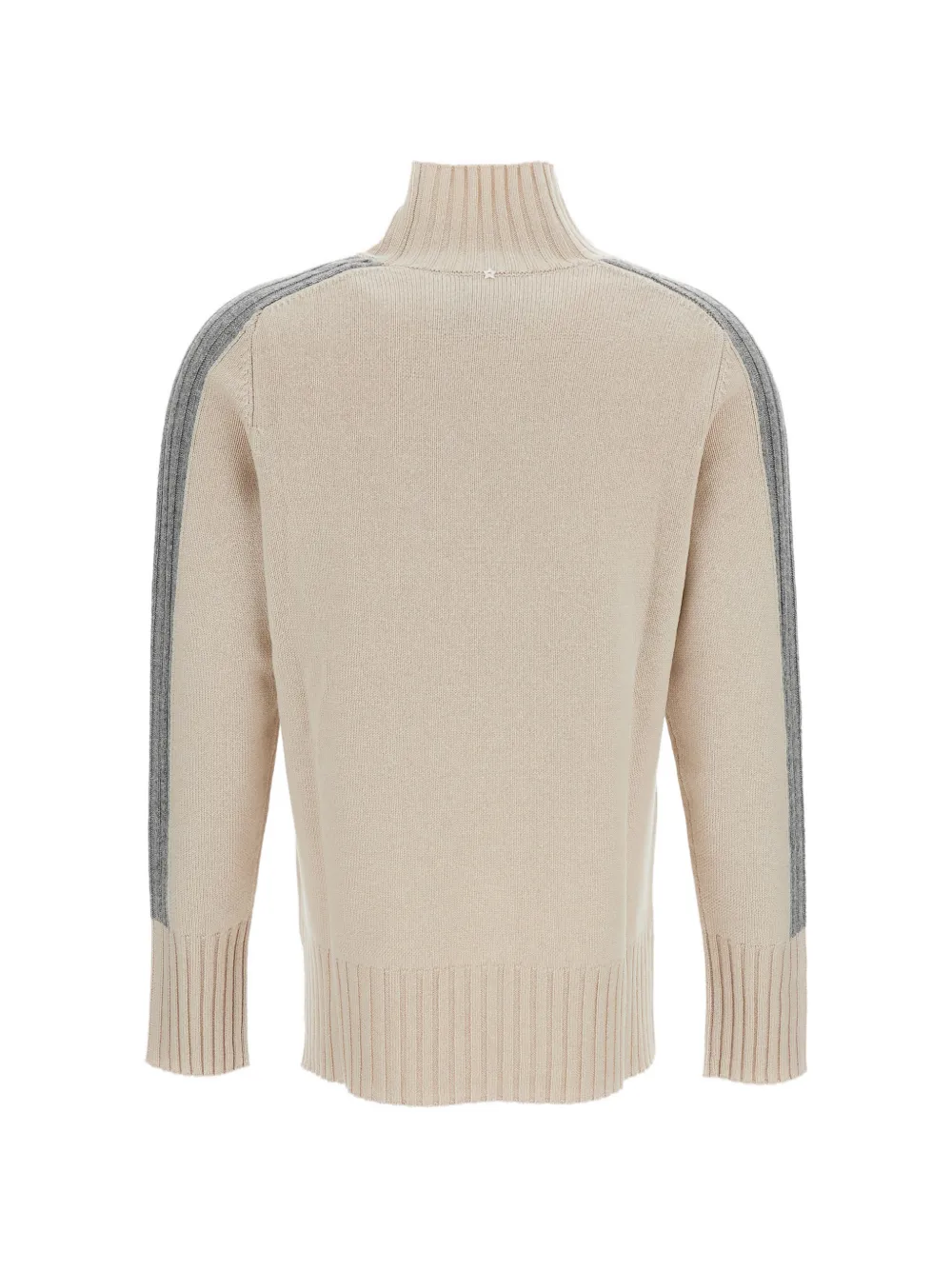Lorena Antoniazzi Sweater met gestreept detail en hoge hals Beige