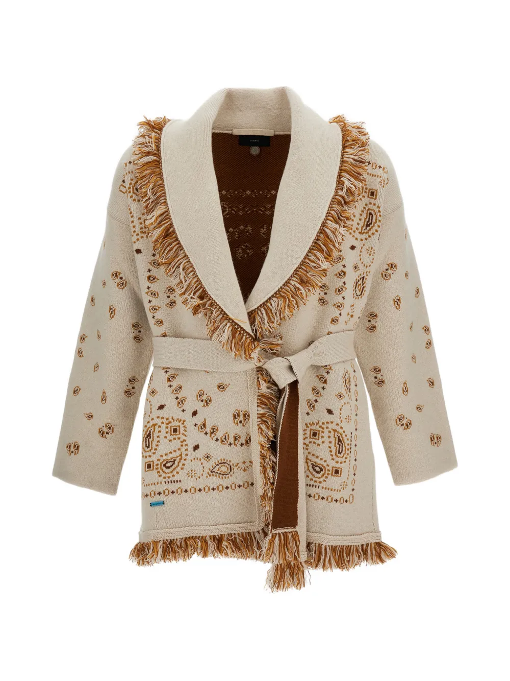 Alanui bandana-print cardigan - Neutrals