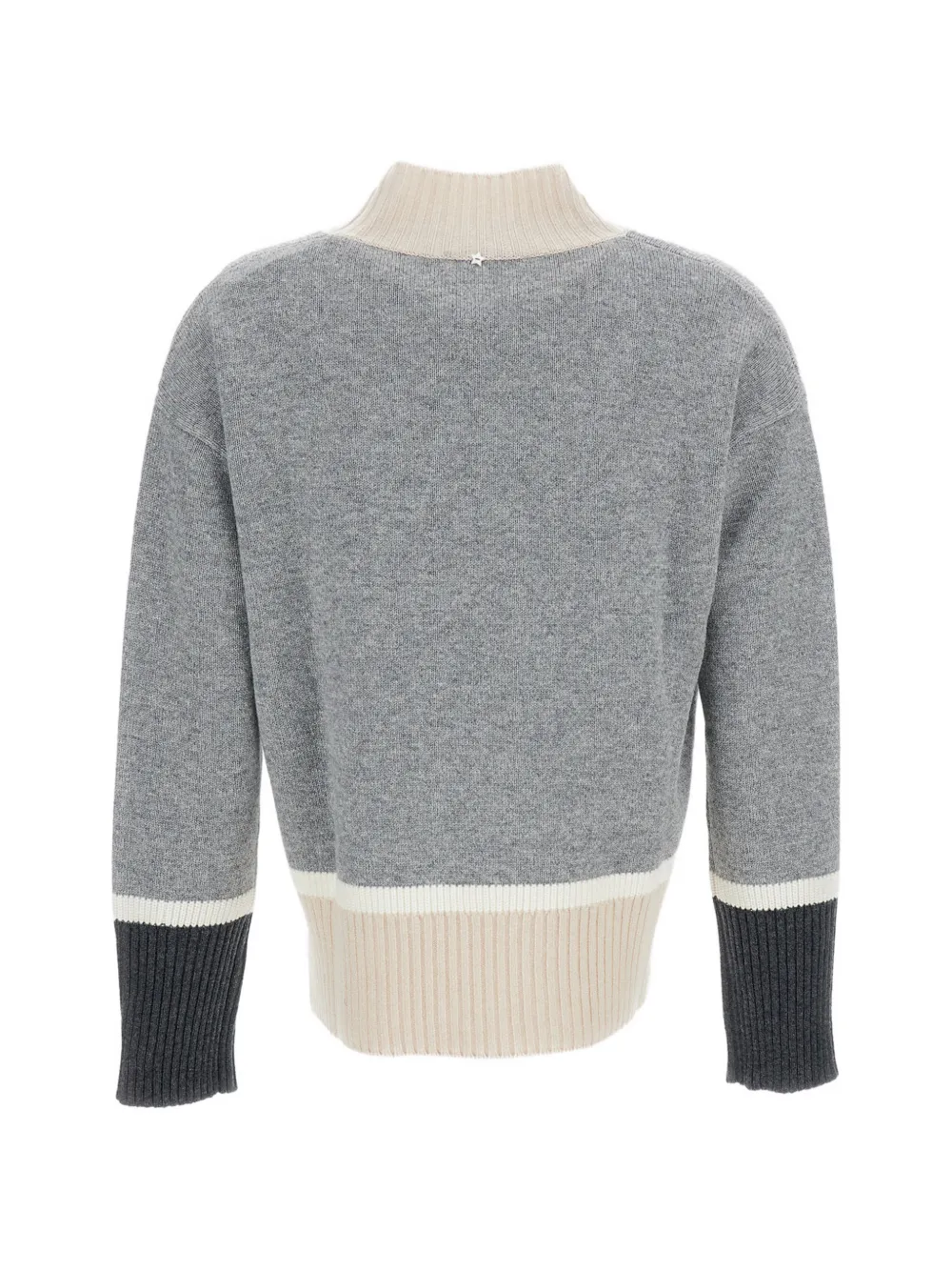 Lorena Antoniazzi Trui met colourblocking en hoge hals Grijs