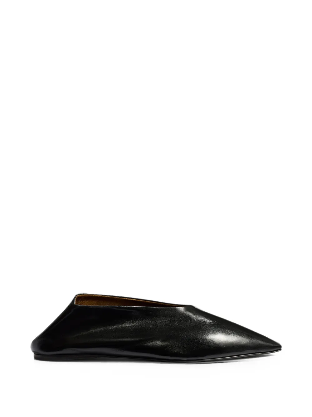 KHAITE staple-detail ballet flats Zwart
