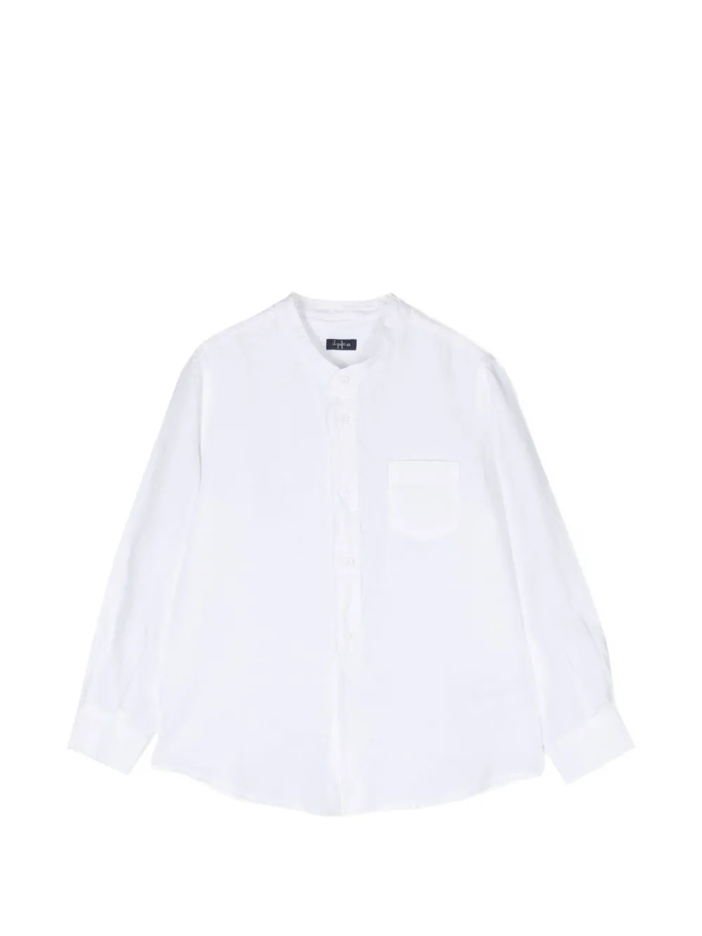 Il Gufo band-collar patch-pocket shirt - Bianco