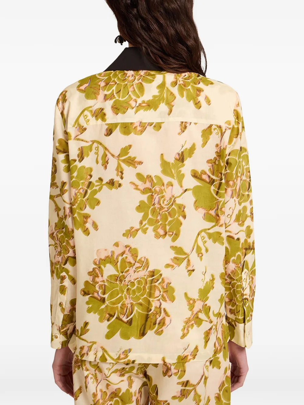 La DoubleJ Blouse met bloemenprint Beige