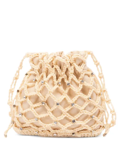 Rosantica Selene Marea crystal-embellished macramé crossbody bag