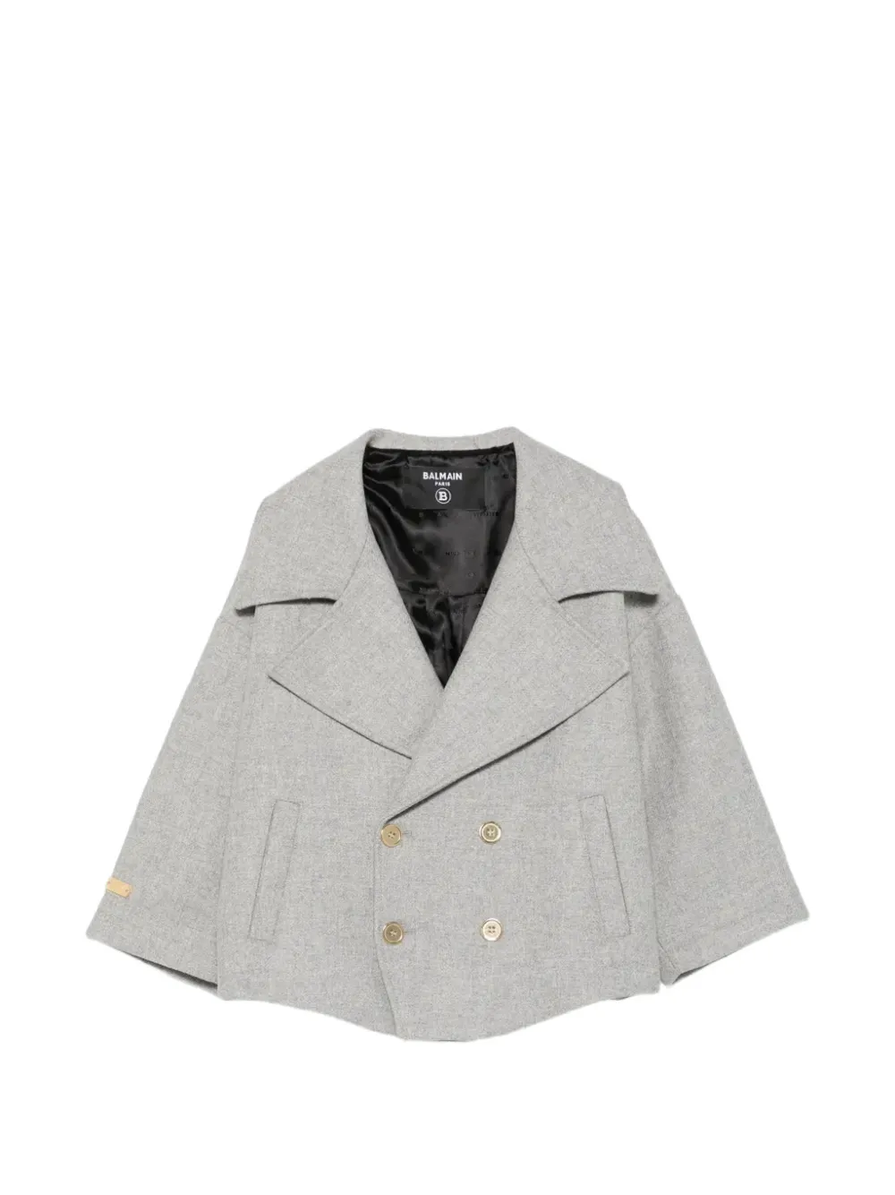 Balmain Kids double-breasted buttoned blazer - Grau