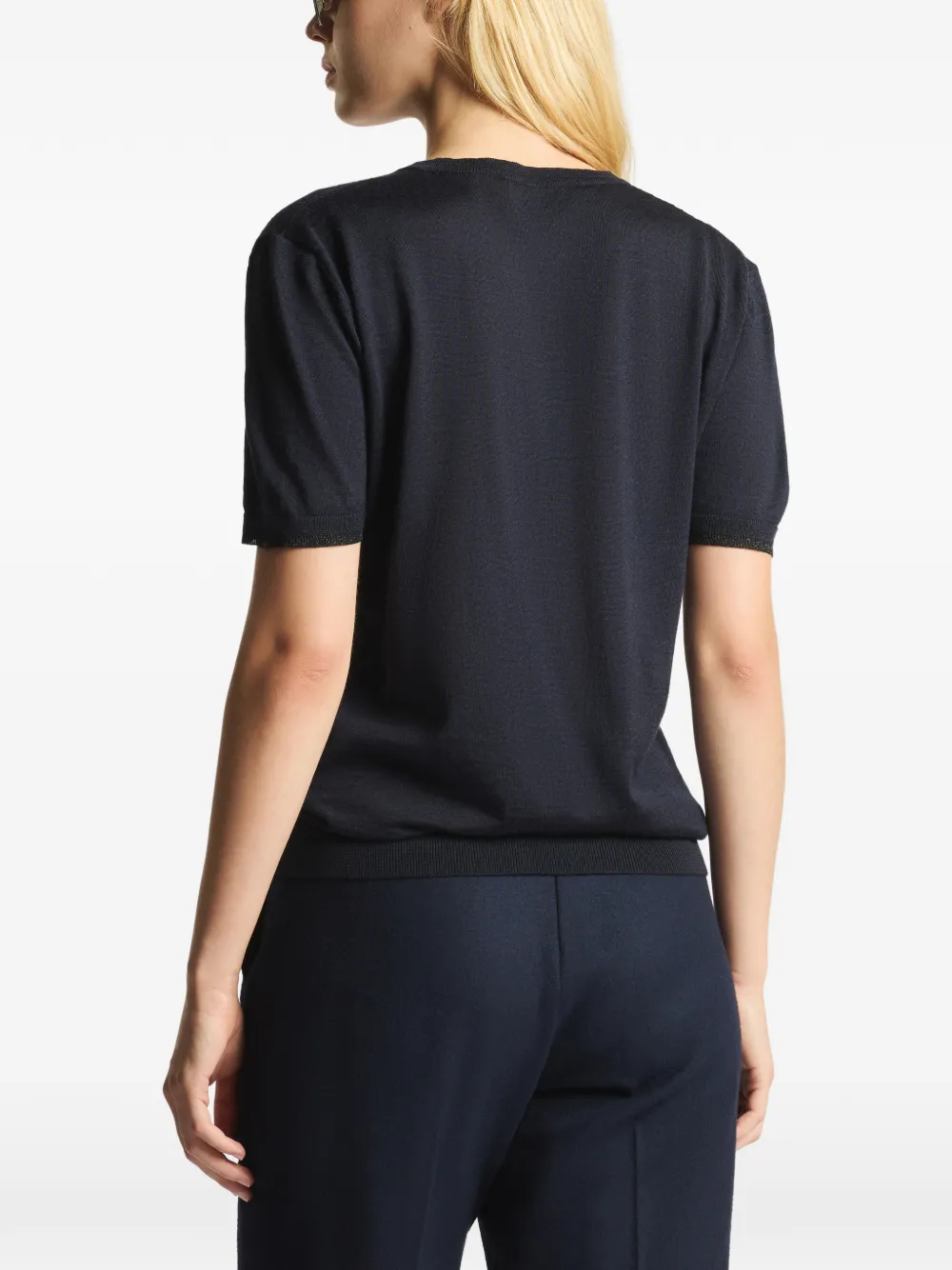 Fay T-shirt met V-hals Blauw