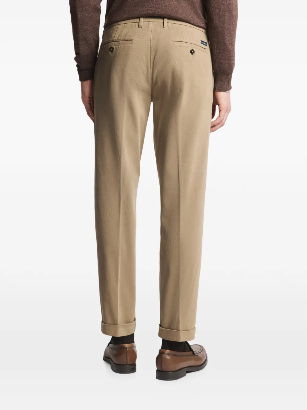 Fay Broek met omgeslagen pijpen Beige