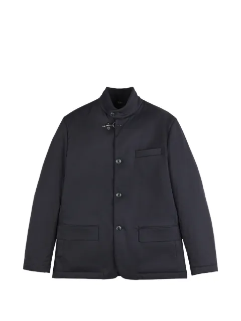 Fay hook-fastening funnel-neck jacket