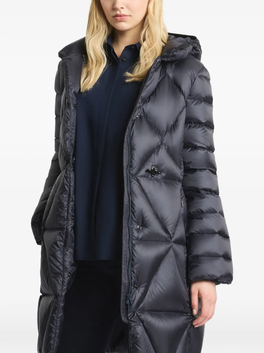 Fay Gewatteerd jack met argyle-patroon Blauw