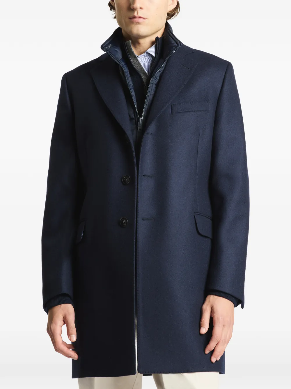 Fay Double Coat jas met bodywarmer Blauw