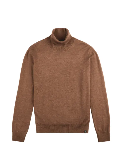 Fay roll-neck ribbed-trim sweater