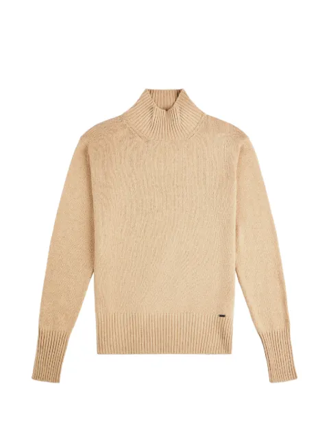 Fay high-neck ribbed-trim sweater
