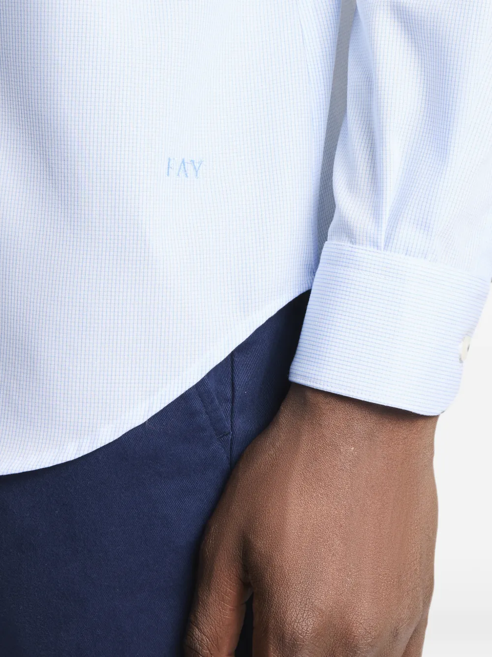 Fay Travel overhemd met gespreide kraag Blauw