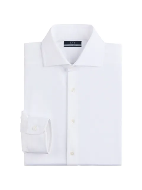 Fay Techno spread-collar shirt