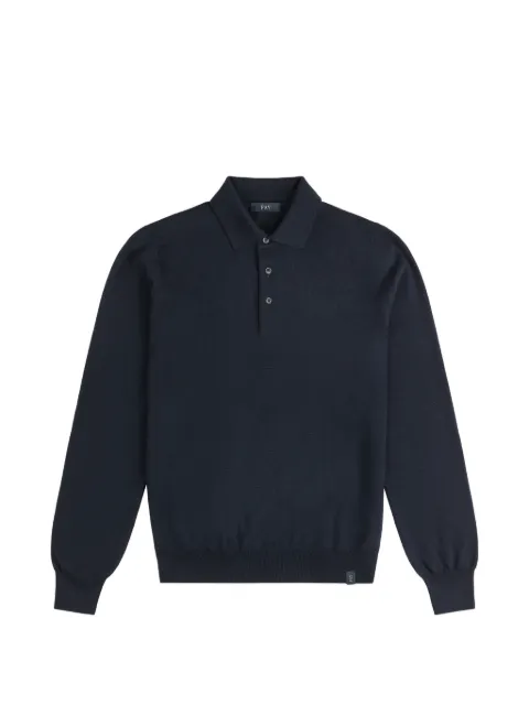 Fay long-sleeve polo-collar sweater