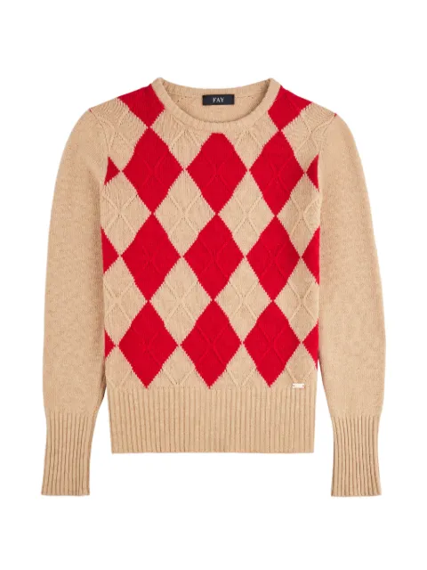 Fay Pullover mit Argyle-Muster