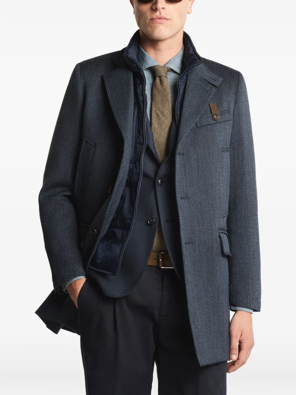 Fay Driving double coat Blauw