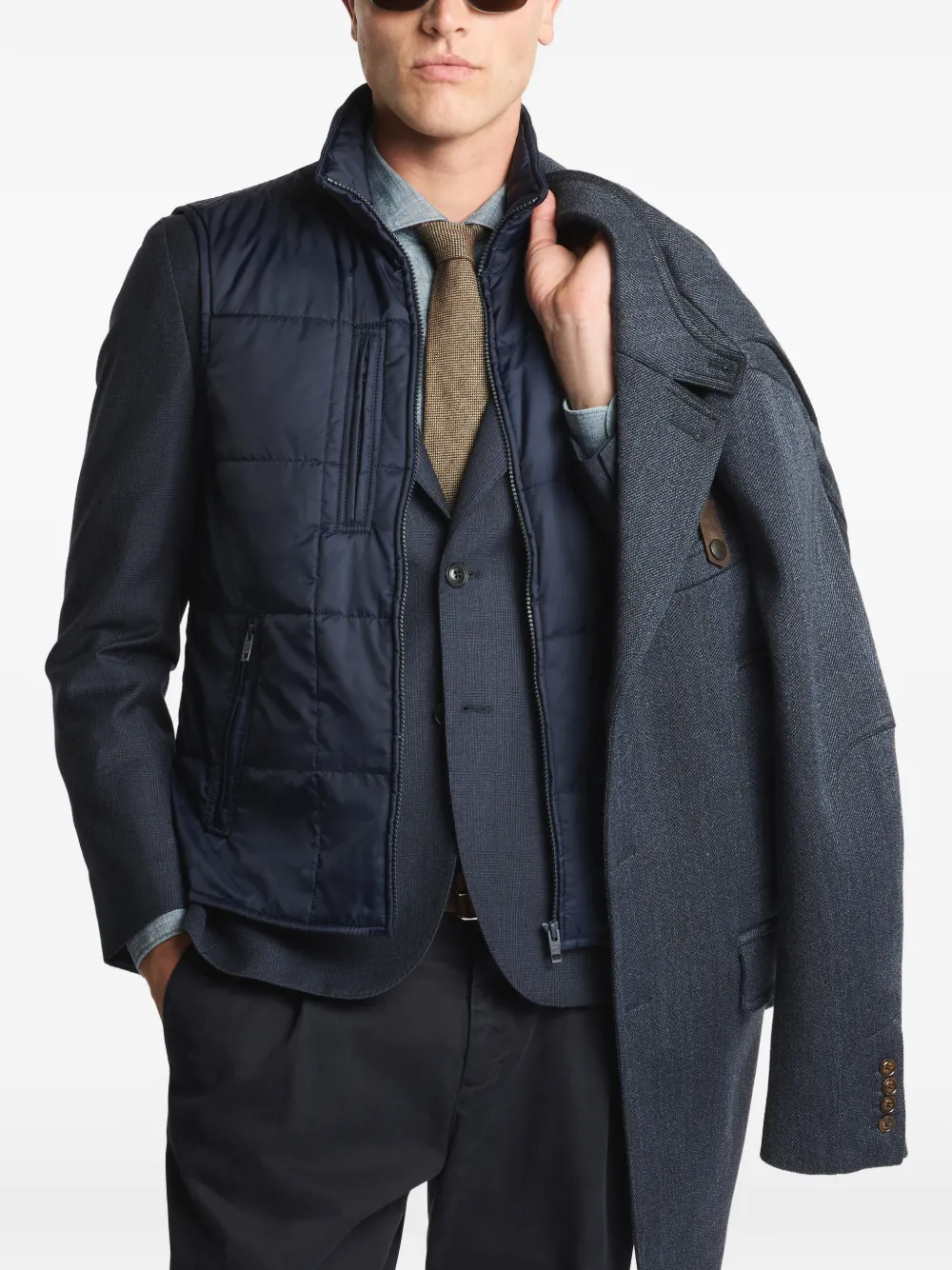 Fay Driving double coat Blauw