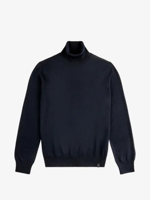 Fay sweater med rullekrave og ribbet kant