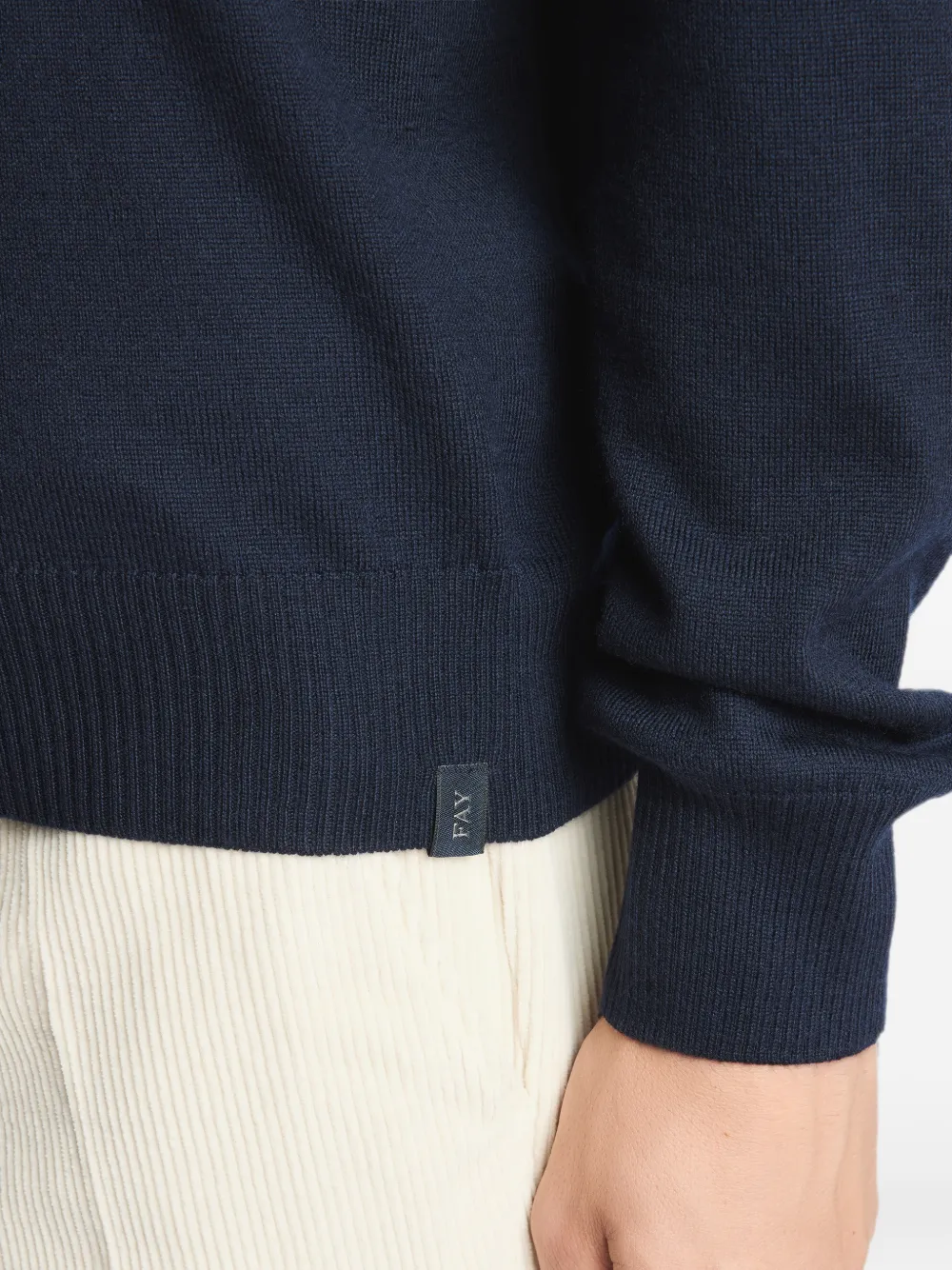 Fay Coltrui met geribbelde zoom Blauw