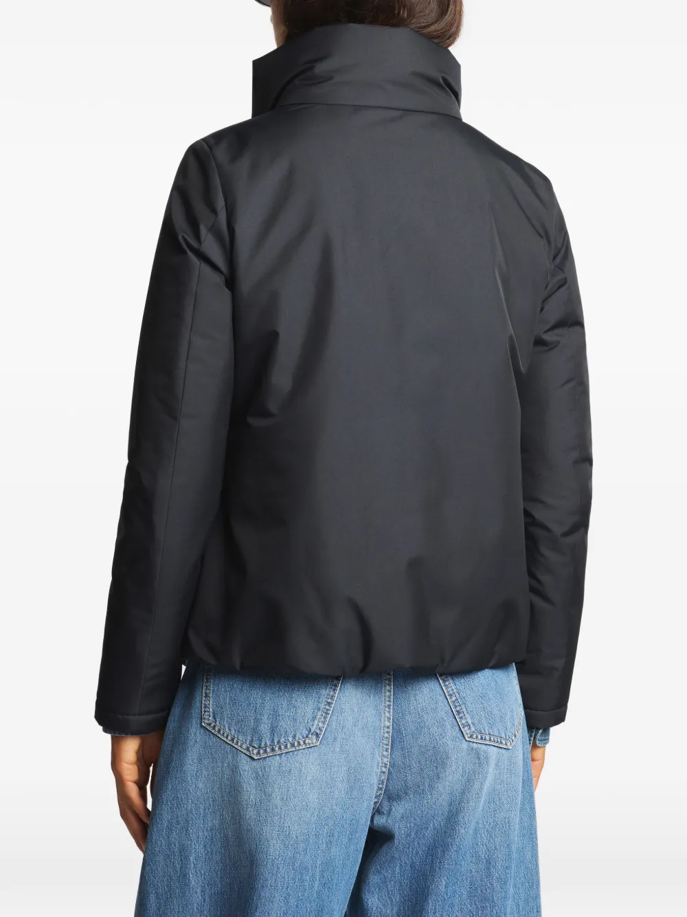 Fay toggle-fastening high-neck jacket Zwart