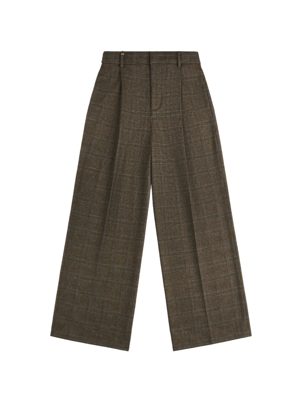Fay checked pleated trousers - Verde