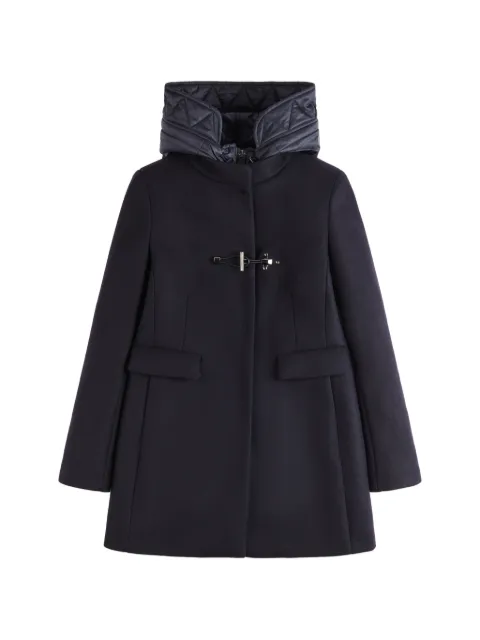 Fay toggle-fastening hooded coat