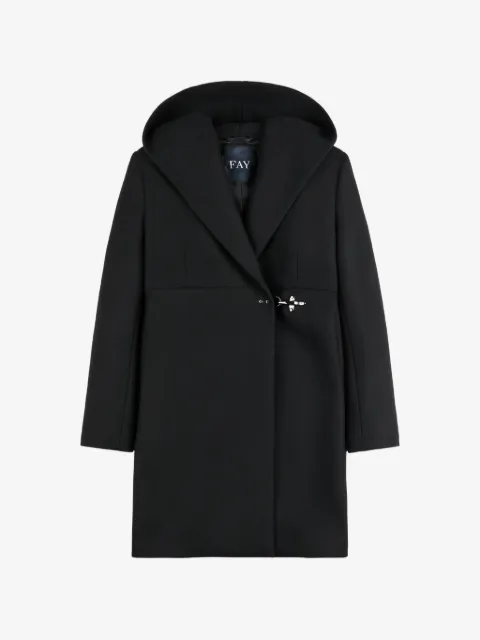 Fay Gancio-fastening hooded coat