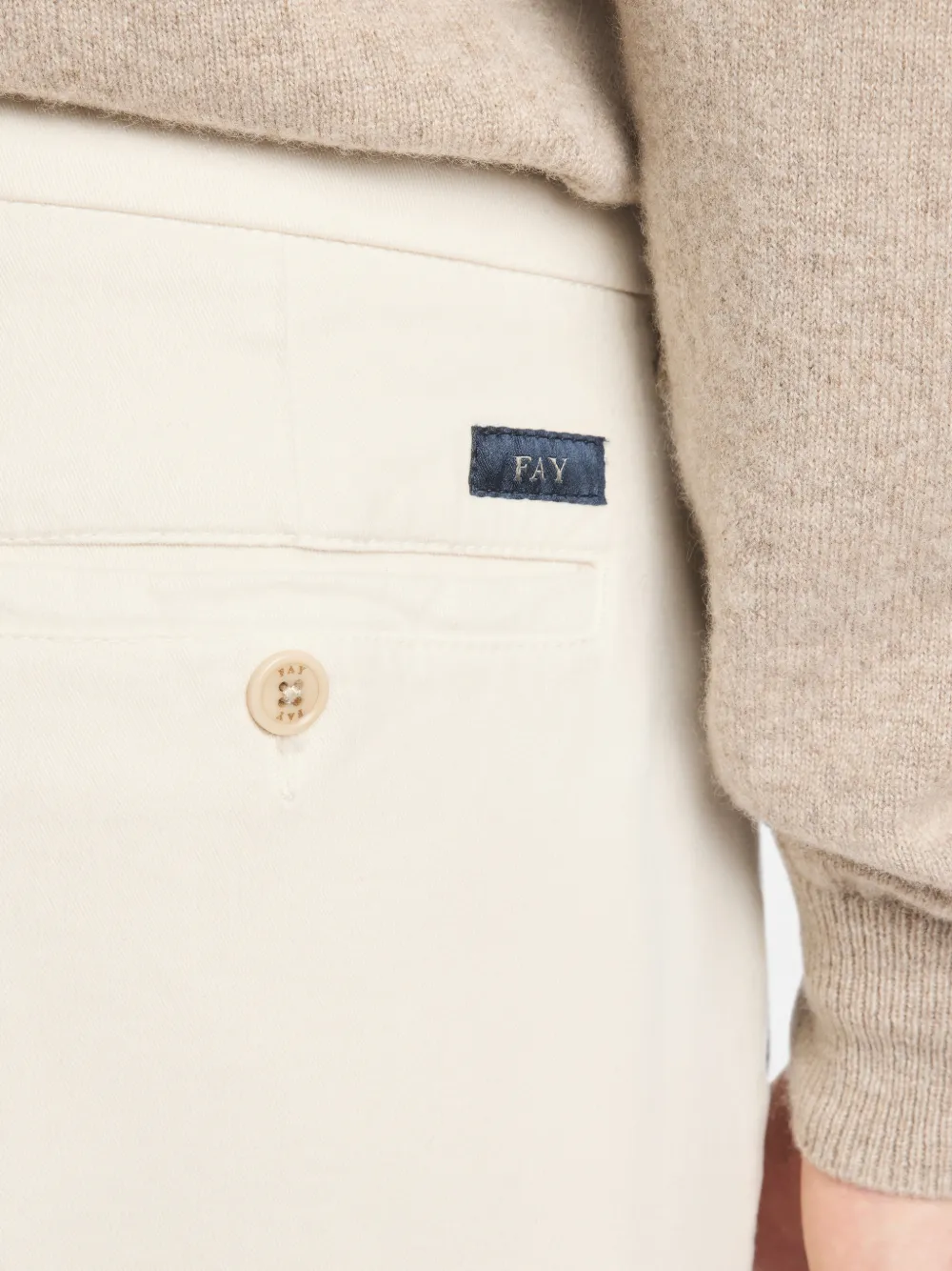 Fay Capri broek met gekreukt effect Beige