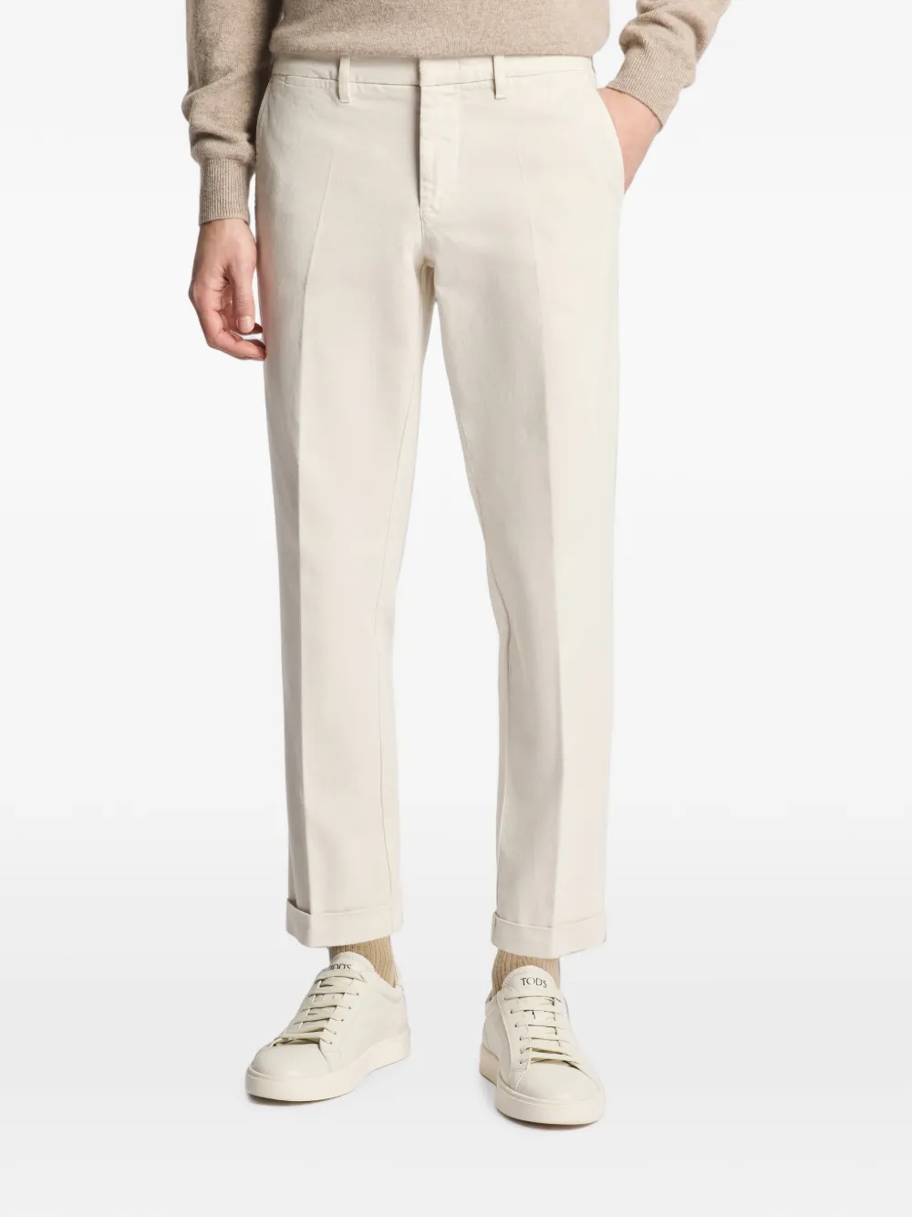 Fay Capri broek met gekreukt effect Beige