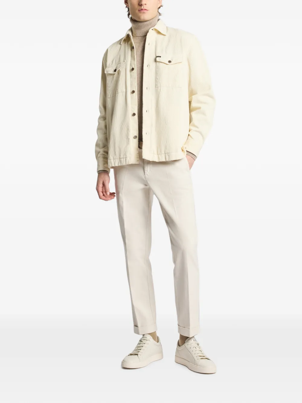 Fay Capri broek met gekreukt effect Beige