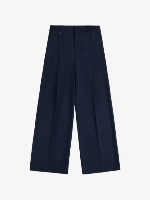 Fay pleated wide-leg trousers