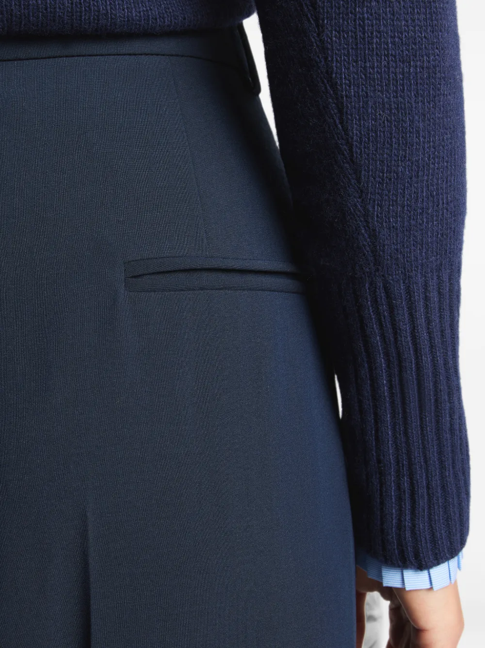 Fay Plooibroek met wijde pijpen Blauw