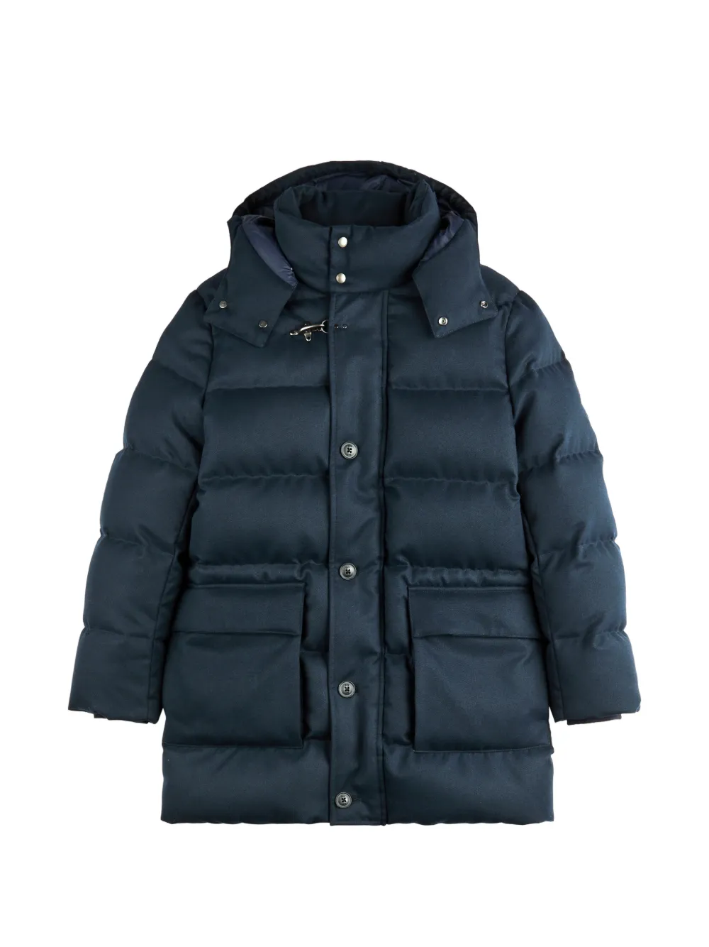 Fay Cappotto trapuntato con cappuccio - Blu