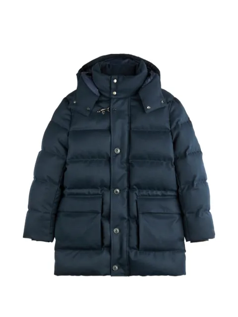 Fay quilted-finish hooded coat