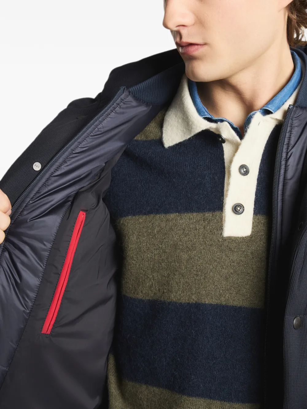 Fay Gewatteerd jersey bomberjack Blauw