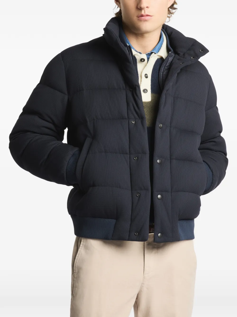 Fay Gewatteerd jersey bomberjack Blauw