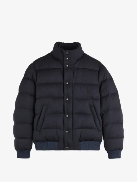 Fay padded jersey-front bomber jacket
