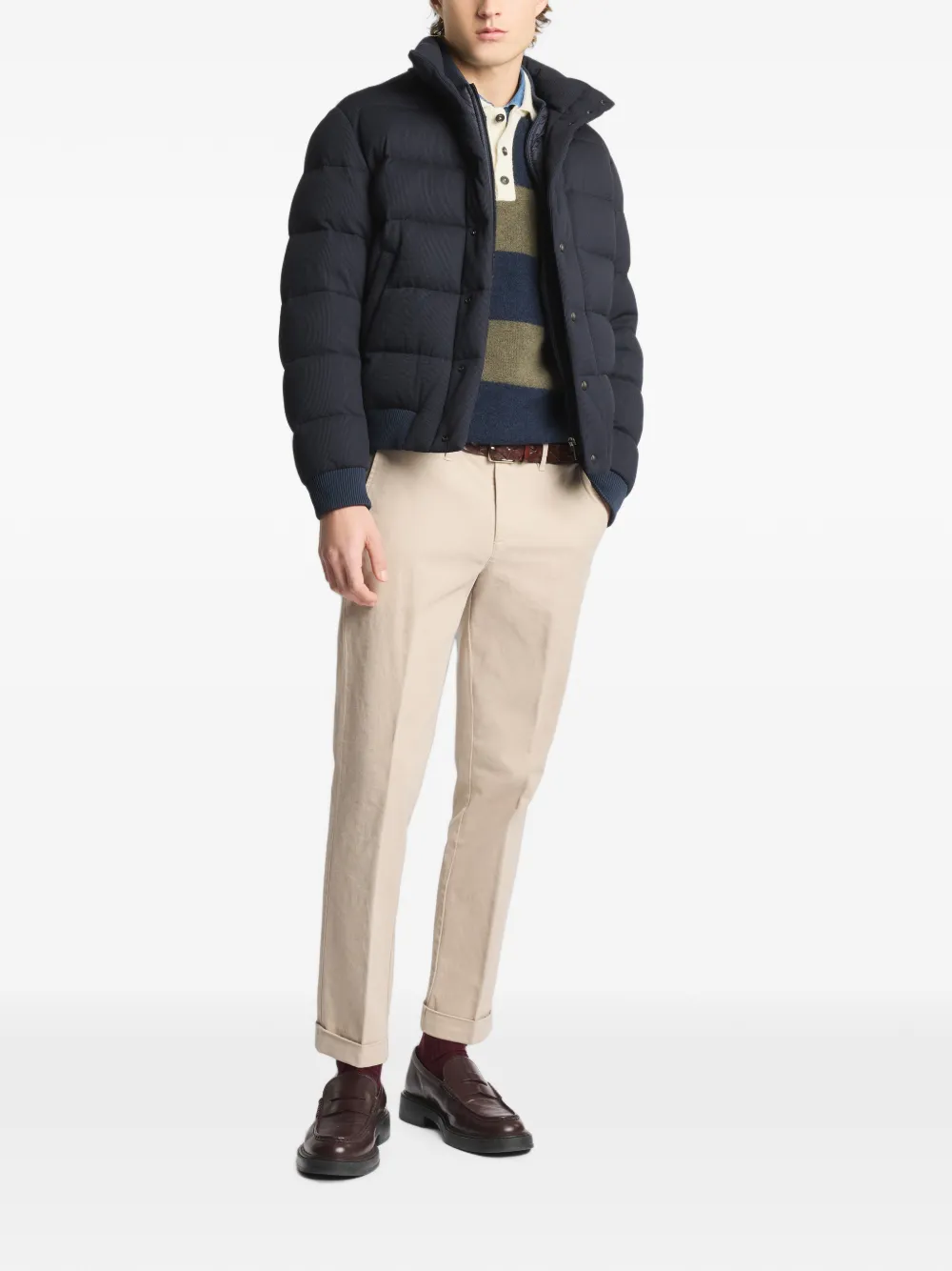 Fay Gewatteerd jersey bomberjack Blauw